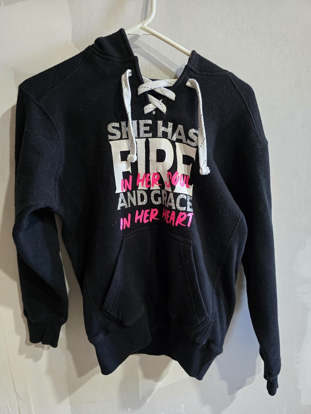 Black Fire Soul Grace Graphic Hoodie XS Z Ministry